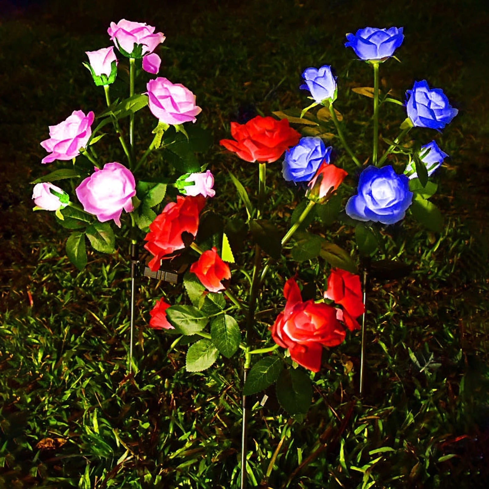 Solar Rose Light Lamp white  Rose Flower Solar Rose Light Lamp white  Rose Flower